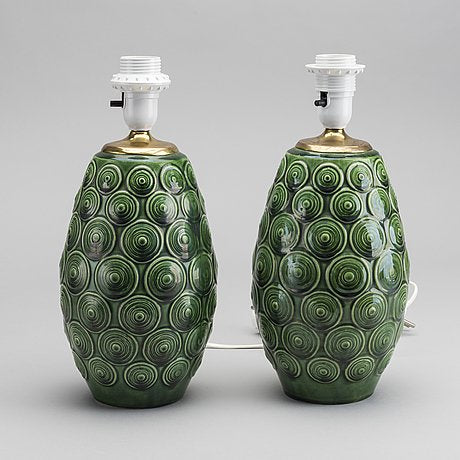 German lamps, a Pair, Ceramic, 60s