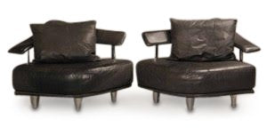 Chairs Leather and Metal